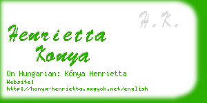 henrietta konya business card