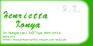 henrietta konya business card